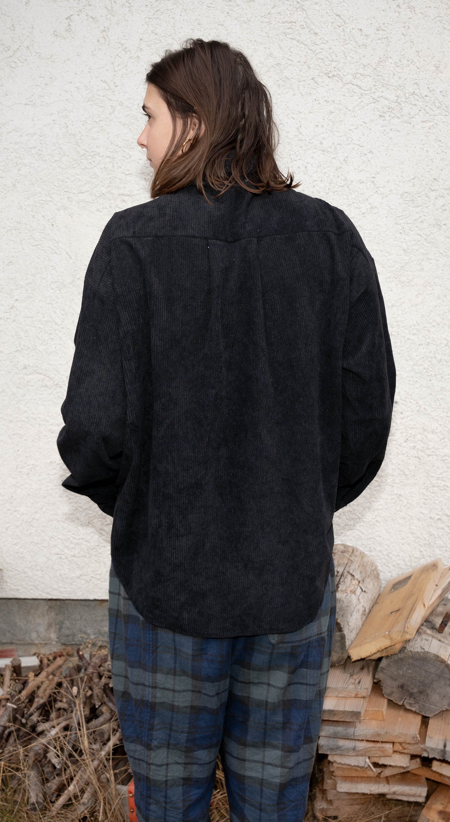 Corderoy Shirt black