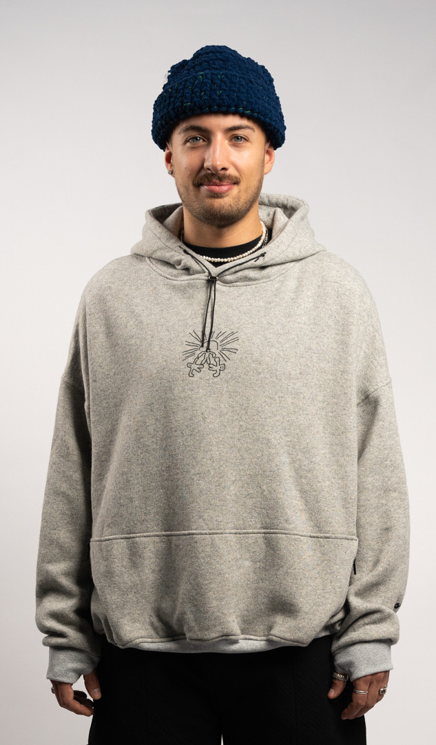 solar being hoodie grey