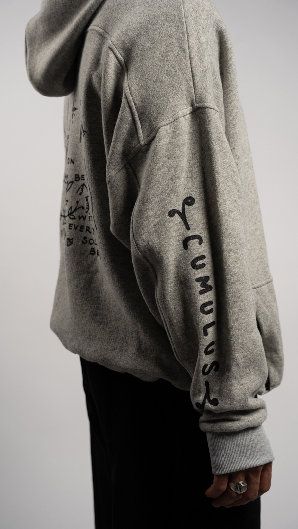 solar being hoodie grey - Image 4
