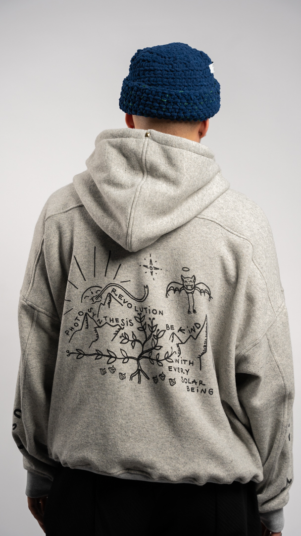 solar being hoodie grey - Image 6